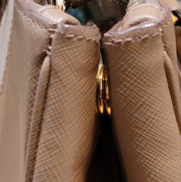 PRADA 2 Tone Saffiano Lux Double Zipper Tote - Picture 15 of 16